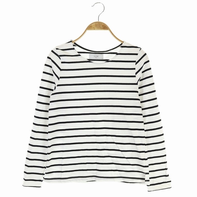 スローブイエナ SLOBE IENA イエナ スローブ IENA SLOBE 20AW カットソー バスクシャツ コンパクト プルオーバー 長袖 白 黒 ホワイト ブラック /AO ■OS レディース レディース  表記なし