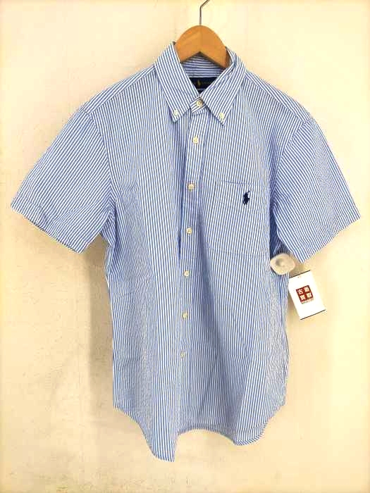 RALPH LAUREN(ラルフローレン) シアサッカーストライプ半袖シャツ メンズ JPN：S