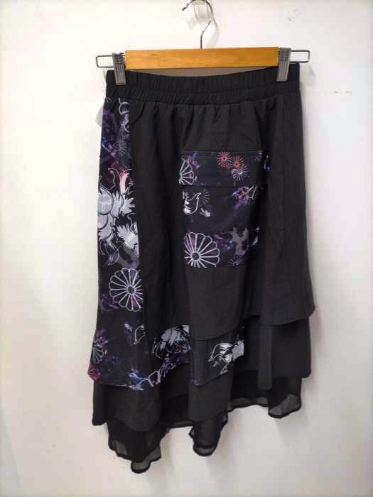 NieR CLOTHING(ニーア クロージング) 巻きデザイン切替花柄スカート レディース FREE