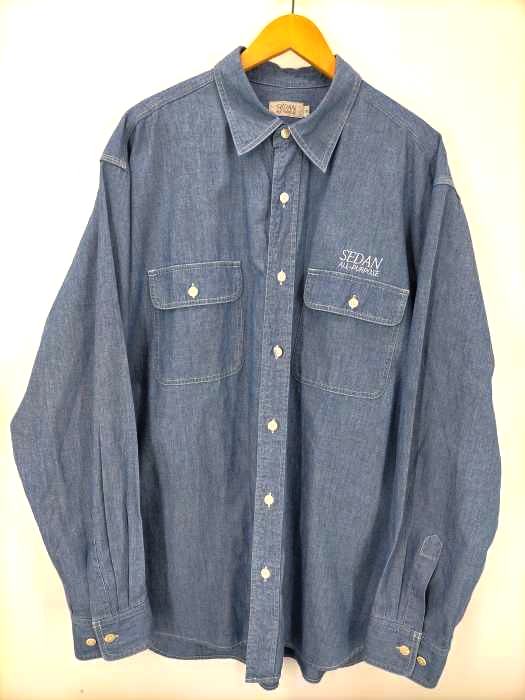USED古着(ユーズドフルギ) {{SEDAN ALL-PURPOSE}} Chambray Big Work Shirt メンズ JPN：XL