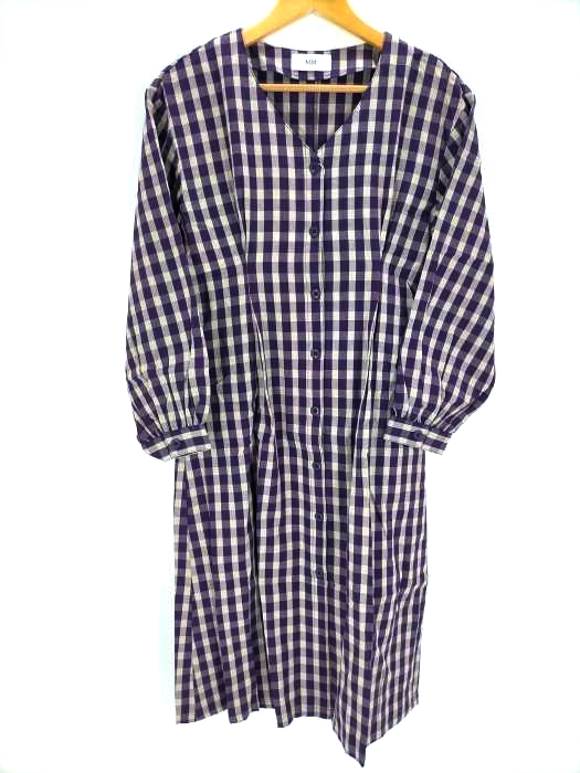 AZUL by moussy(アズールバイマウジー) VOLUME SLEEVE SFLARE ONEPIECE レディース  M