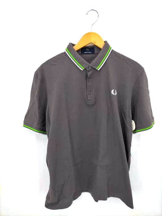 FRED PERRY(フレッドペリー) ロゴ刺繍ポロシャツ メンズ JPN：L