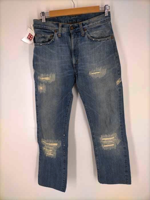リーバイスヴィンテージクロージング Levis Vintage Clothing 90S 復刻 505-0217 USA製 ボタン裏555 バレンシア工場製 scovilジップ ダメージ加工デニムパンツ メンズ  31×34