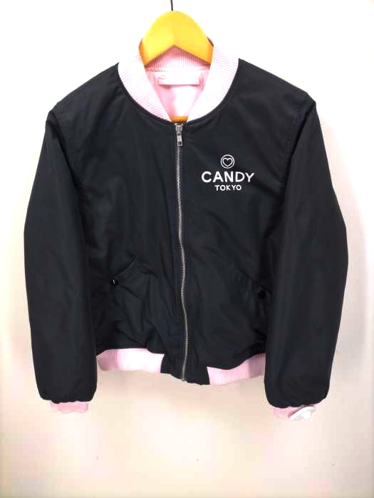 キャンディストリッパー Candy Stripper Candy Tokyo 背面ロゴ ボンバージャケット レディース JPN：M