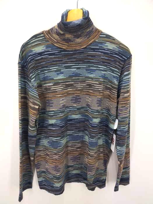 ミッソーニ MISSONI ハイネックマルチボーダーニット メンズ  表記無