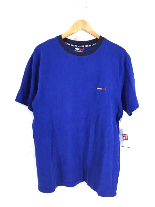 tommy jeans(トミージーンズ) ロゴ刺繍鹿の子地Tシャツ メンズ JPN：M