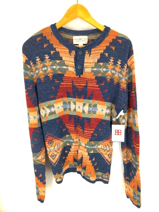 DENIM & SUPPLY RALPH LAUREN(デニムアンドサプライ ラルフローレン) チマヨ柄ヘンリーネックニット メンズ JPN：M