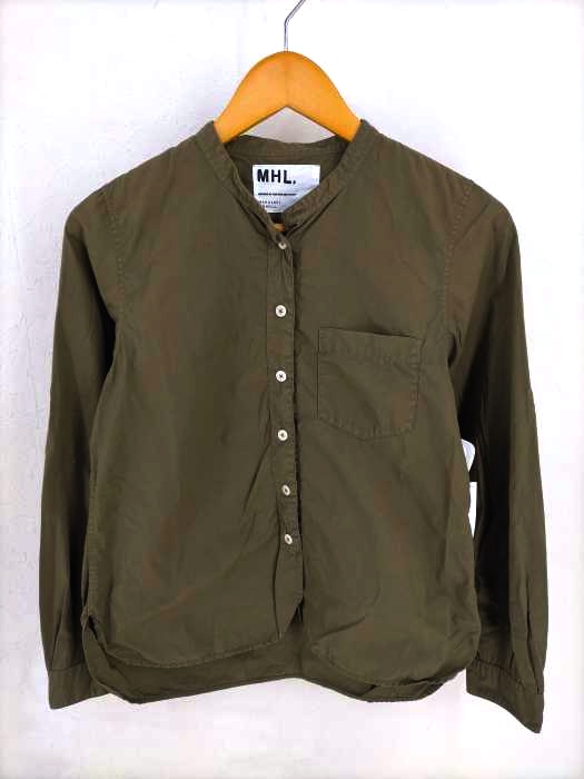 MHL.(エムエイチエル) 15AW バンドカラーミリタリーシャツ レディース JPN：1