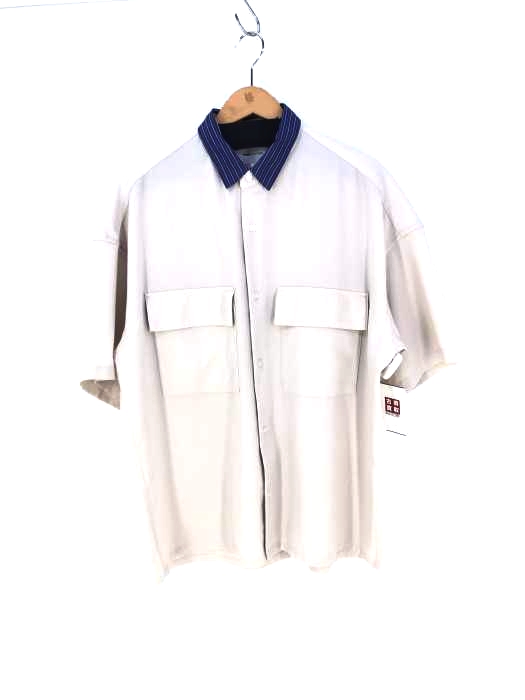 EMMA CLOTHES(エマクローズ) ブライトポプリンリラックスレギュラーカラーオーバーCPOシャツ メンズ JPN：L