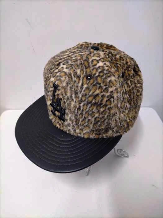 NEW ERA(ニューエラ) 9FIFTY Los Angeles Dodgers レオパード柄レザー切替ストレートキャップ メンズ  SMALL-MIDIUM