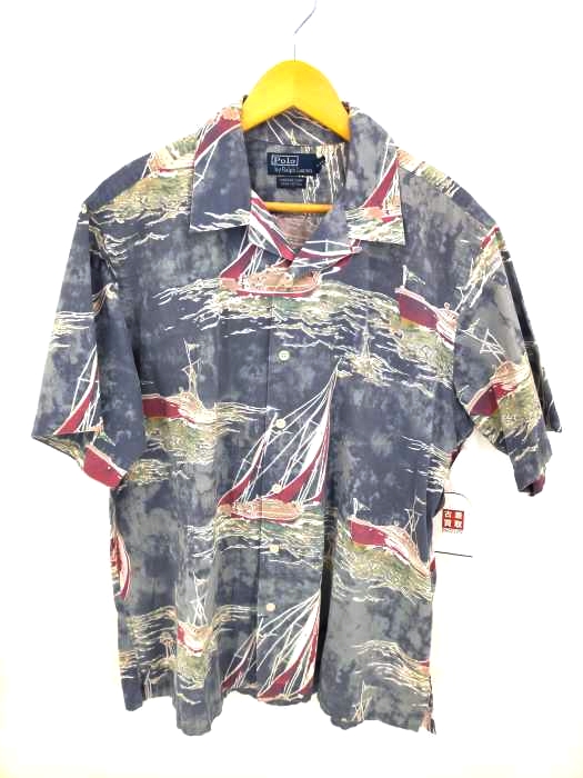 Polo by RALPH LAUREN(ポロバイラルフローレン) VINTAGE CAMP 船柄開襟シャツ メンズ JPN：L
