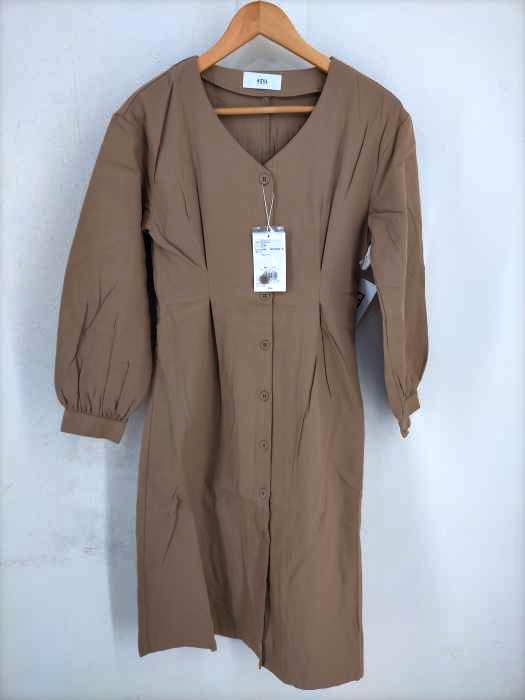 AZUL by moussy(アズールバイマウジー) VOLUME SLEEVE SFLARE ONEPIECE レディース  S