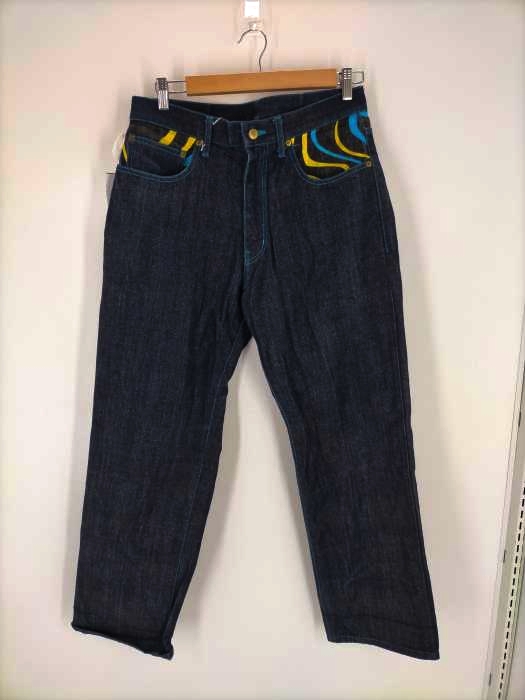 USED古着(ユーズドフルギ) ｛{AGRESS }｝プリントリジットデニムパンツ メンズ JPN：M