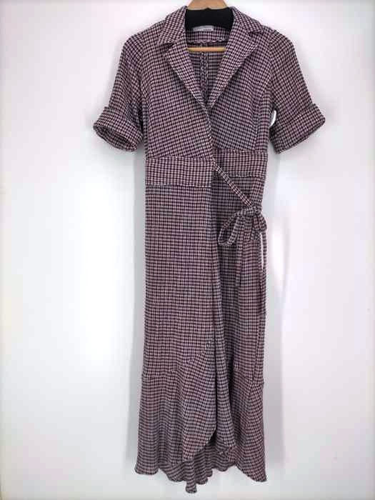 styling/ kei shirahata(スタイリング ケイシラハタ) 19SS ギンガムチェックカシュクールワンピース ドレス レディース  0