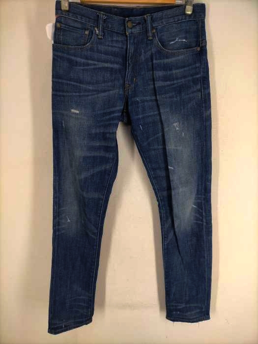 デニムアンドサプライ ラルフローレン DENIM & SUPPLY RALPH LAUREN ダメージ加工ストレートデニムパンツ メンズ  29/32