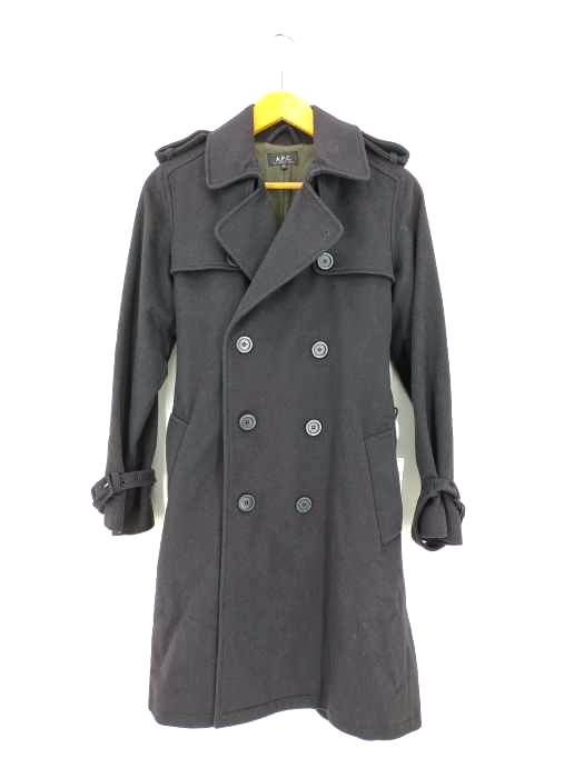 アーペーセー A.P.C. メルトンウールトレンチコート アルパカ混 レディース  36