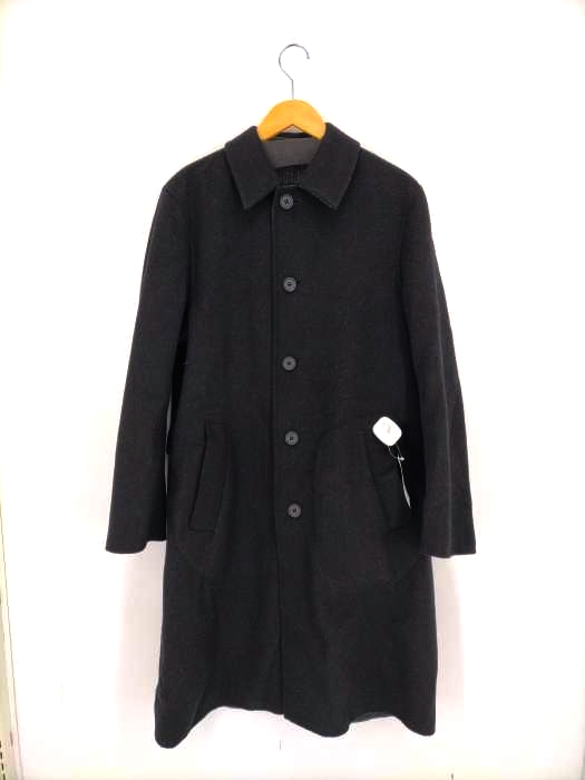 ジョゼフオム JOSEPH HOMME ダブルフェイス ステンカラーコート 裏地チェック メンズ JPN：48