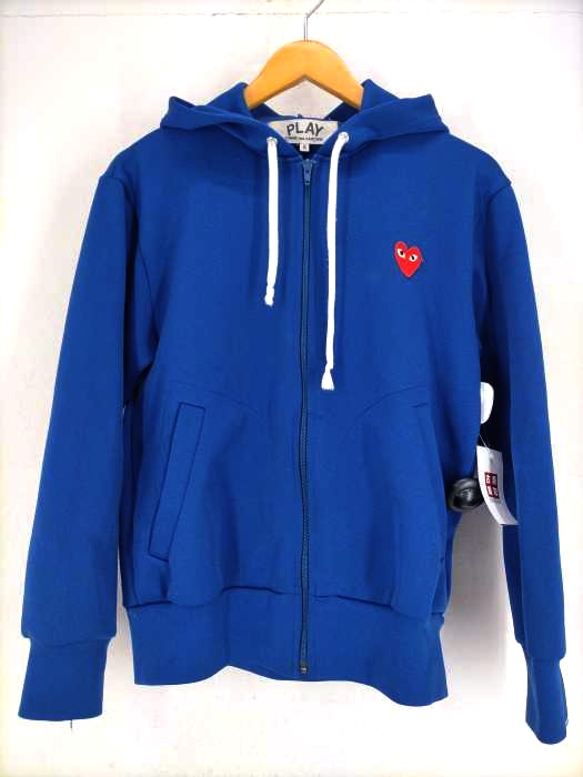 プレイコムデギャルソン PLAY COMME des GARCONS ハートワッペンジャージジップパーカー メンズ JPN：S