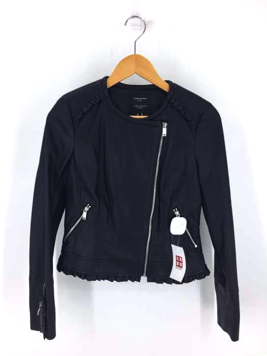 ZARA(ザラ) 裾フリル ダブルライダース レディース JPN：M