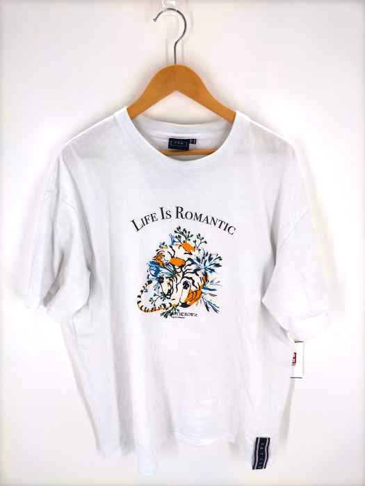 ROMANTIC CROWN(ロマンティッククラウン) life is romantic AMUR TIGER TEE メンズ JPN：L