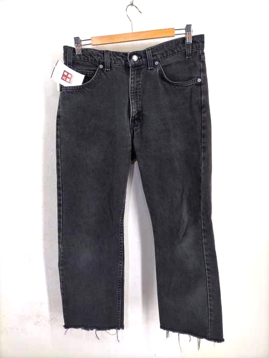 Levis(リーバイス) 90s 505 USA製  REGULAR FIT STRAIGHT LEG オレンジタブ カットオフジップフライデニムパンツ メンズ  W33 L30
