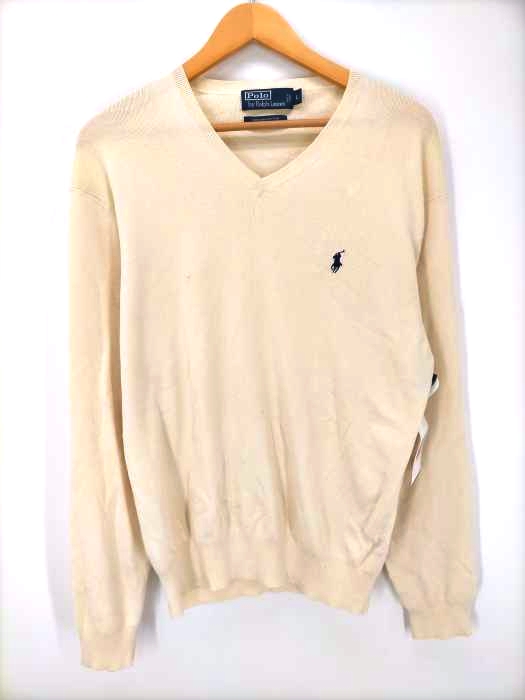 Polo by RALPH LAUREN(ポロバイラルフローレン) ポニー刺繍Vネックニット メンズ JPN：L