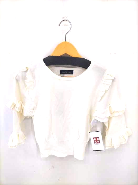 LeoryEBLOA(レオリーエブロア) フリルスリーブニットTOP レディース  FREE