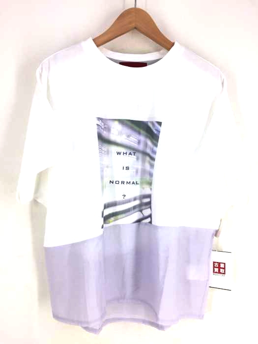 nota della mano sinistra(ノータデラマノシニストラ) 変形切替フォトTシャツ レディース  表記無