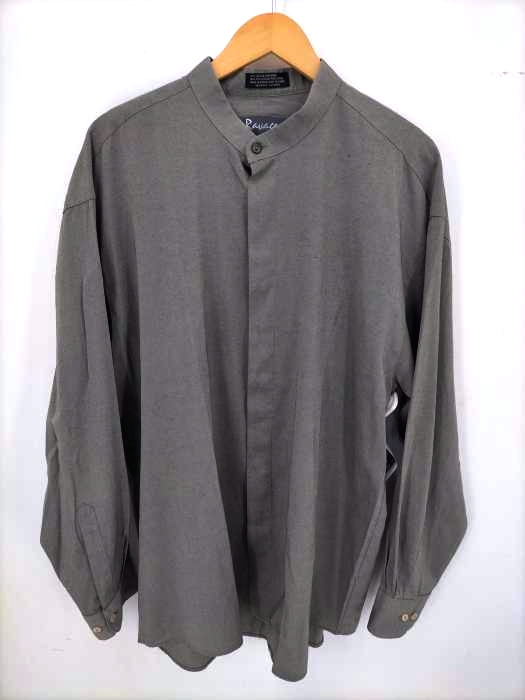 USED古着(ユーズドフルギ) レーヨンポリ バンドカラー 長袖シャツ メンズ JPN：XL