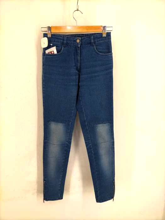 MM6 Maison Margiela(エムエムシックス メゾンマルジェラ) 裾ジップデニムスキニーパンツ レディース JPN：36