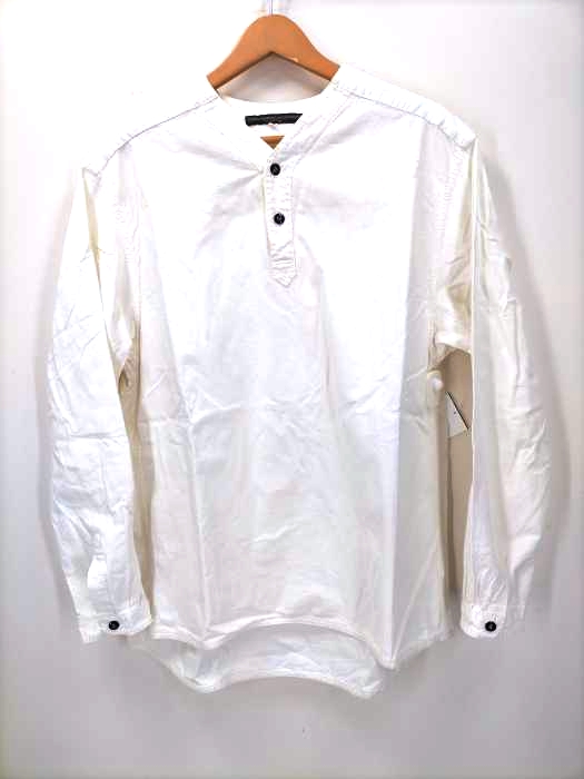 GARMENT REPRODUCTION OF WORKERS(ガーメントリプロダクションオブワーカーズ) フランス製 生成り ヘンリーネック シャツプルオーバー メンズ JPN：3