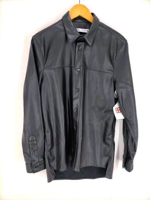 ZARA(ザラ) FAUX LEATHER SHIRT フェイクレザーシャツ メンズ JPN：M