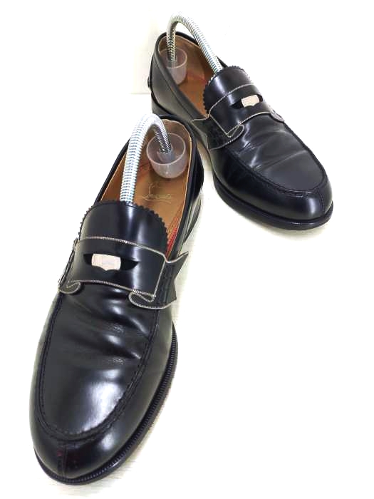 CHRISTIAN LOUBOUTIN(クリスチャンルブタン) コイン リボンモチーフ ローファー メンズ JPN：41