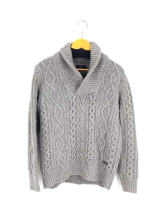 バーバリーブラックレーベル BURBERRY BLACK LABEL ケーブルニット メンズ JPN：2