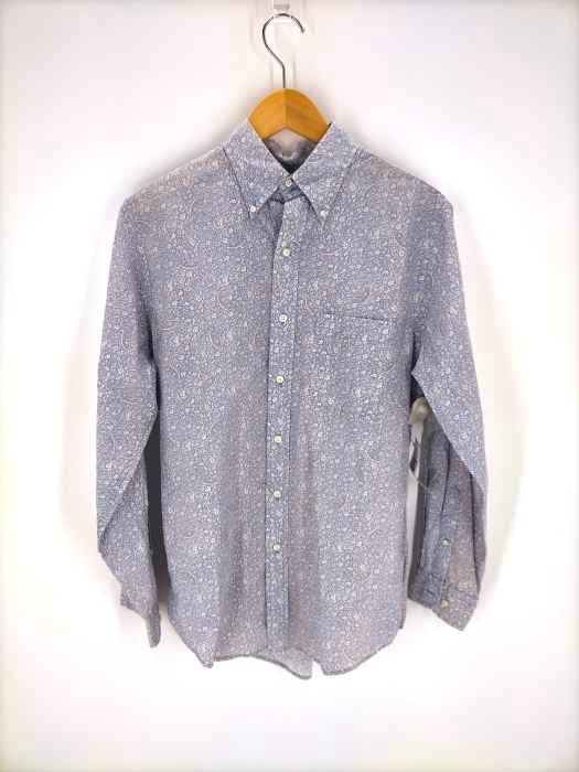 ランズエンド LANDS END ボタンダウン 花柄 ロングスリーブシャツ メンズ JPN：S