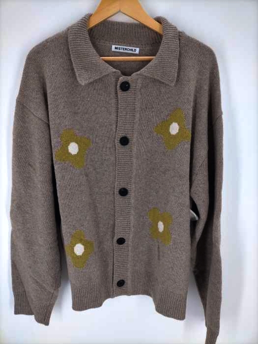 ミスターチャイルド MISTERCHILD 21AW FLOWER COLLAR CARDIGAN メンズ 