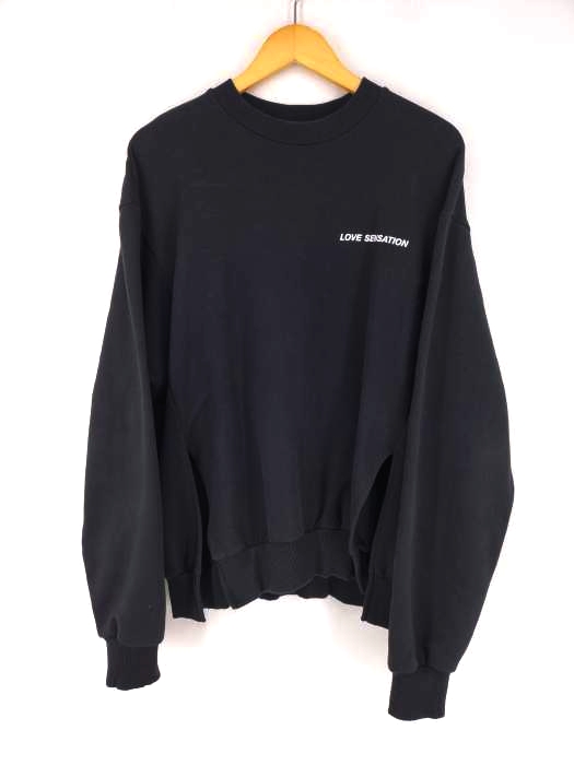ユーズドフルギ USED古着 {{HONEY FUCKING DIJON}}LOVE SENSATION スリッドクルーネックスウェット メンズ  L