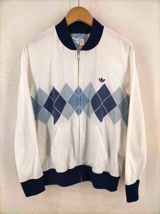アディダス adidas 70~80s FRANCE製 アーガイル トラックジャケット メンズ JPN：M