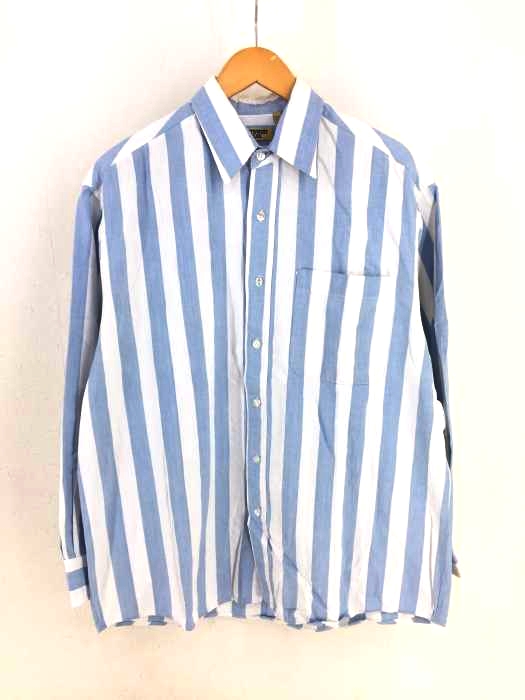 USED古着(ユーズドフルギ) NORTH WEST BLUE ストライプシャツ メンズ トップス カジュアルシャツ
