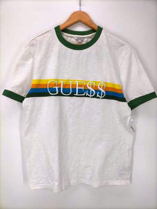 GUESS(ゲス) コラボ クルーネック ロゴ トリムTシャツ メンズ import:L
