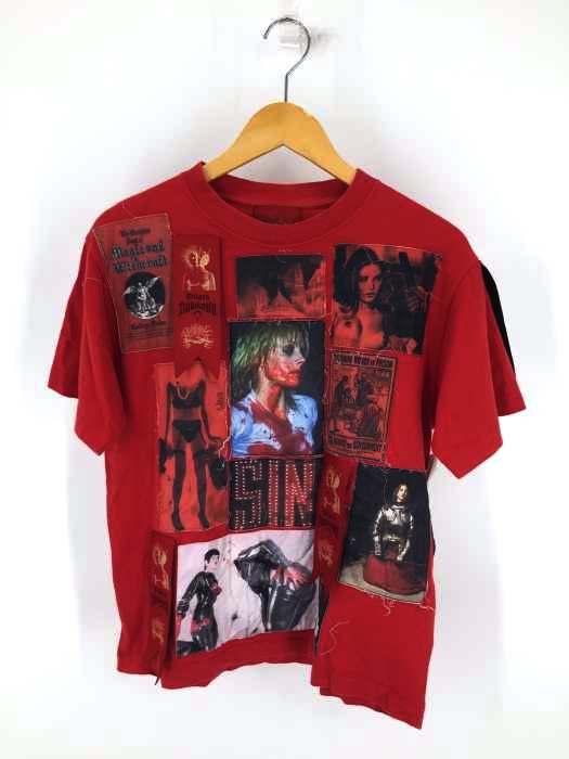 dilara findikoglu(ディラーラ フィンディコグルー) PATCH TEE/ poster sticker red short-sleeved T-shirt メンズ  表記無