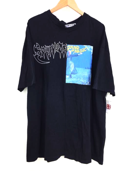 USED古着(ユーズドフルギ) PLAYHOUND 再構築プリントtシャツ メンズ  XL