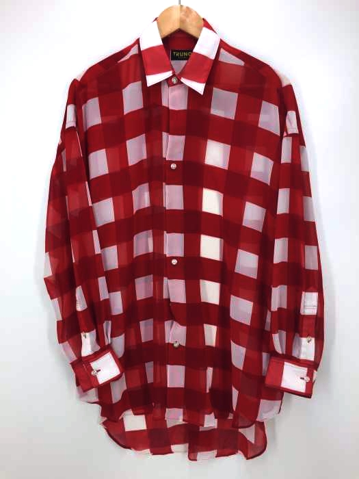 TRUNO by NOISE MAKER(トルノバイノイズメーカー) チェック柄シフォンBIGシャツ レディース FREE