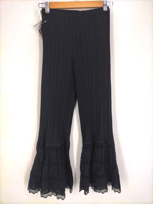 PLEATS PLEASE ISSEY MIYAKE(プリーツプリーズイッセイミヤケ) レース切替プリーツフレアパンツ レディース  3