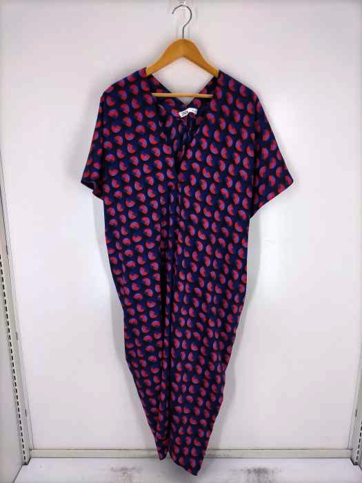 ZARA(ザラ) 総柄vネックノースリーブワンピース レディース JPN：L