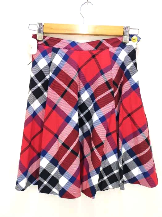BLUE LABEL CRESTBRIDGE(ブルーレーベルクレストブリッジ) クレストブリッジチェック柄 フレアミニスカート レディース JPN：38