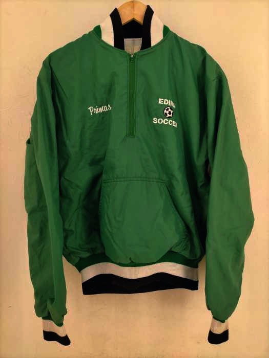 Delong(ディロング) 70S~80S MADE IN USA TALONZIP ハーフジップ刺繍ナイロンジャケット メンズ import：S
