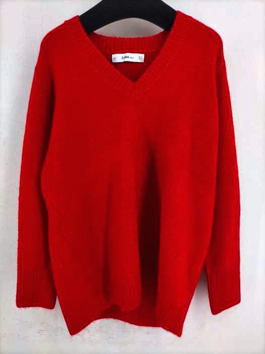 ザラ ZARA Vネック アクリルニット メンズ import：M