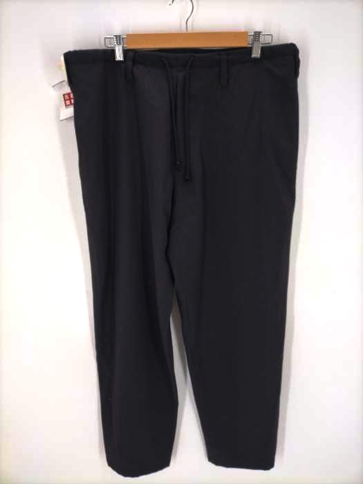 ヨウジヤマモトプールオム Yohji Yamamoto POUR HOMME 19SS カラス紐ワイドパンツ ウールギャバ メンズ JPN：1