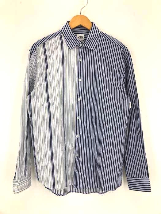 ZARA(ザラ) COMBINED MULTI STRIPED SHIRT メンズ import:M